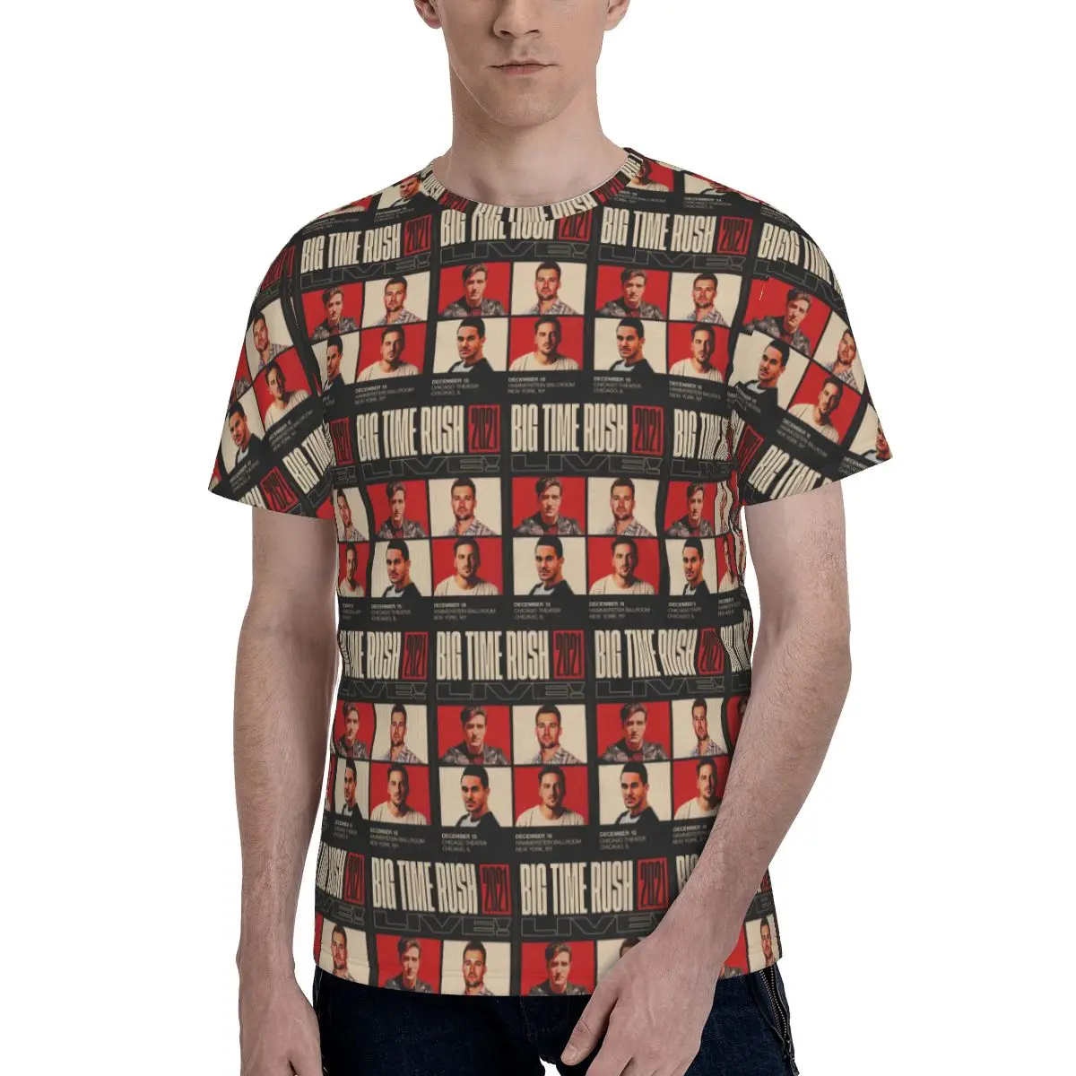 Big Time Rush BTR Band Music T-Shirt for Men Cotton T Shirts Men's Short Sleeve Round Neck Summer Clothes Tops
