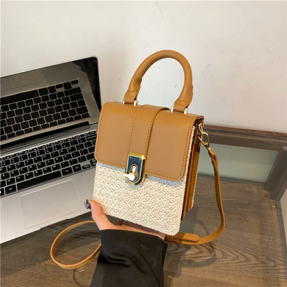 

Модная ретро-сумка квадратной формы, стильная и модная плетеная сумка, стильная и оригинальная сумка через плечо.