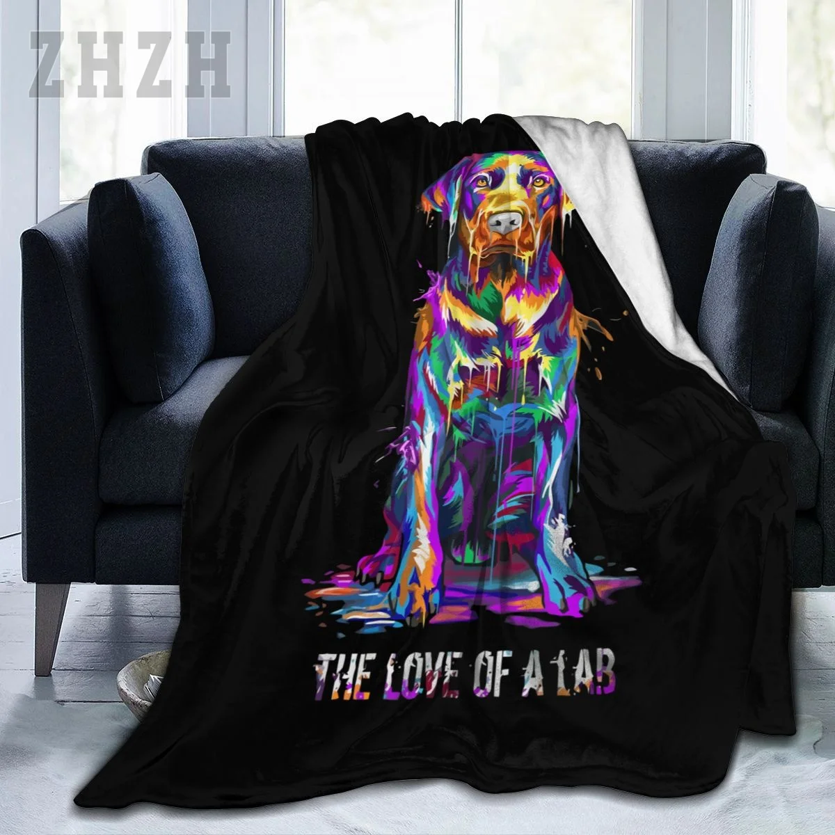Blanket The Love Of Labrador Retriever Dogs Flannel Multifunction Camping Sofa Cover Keep Warm