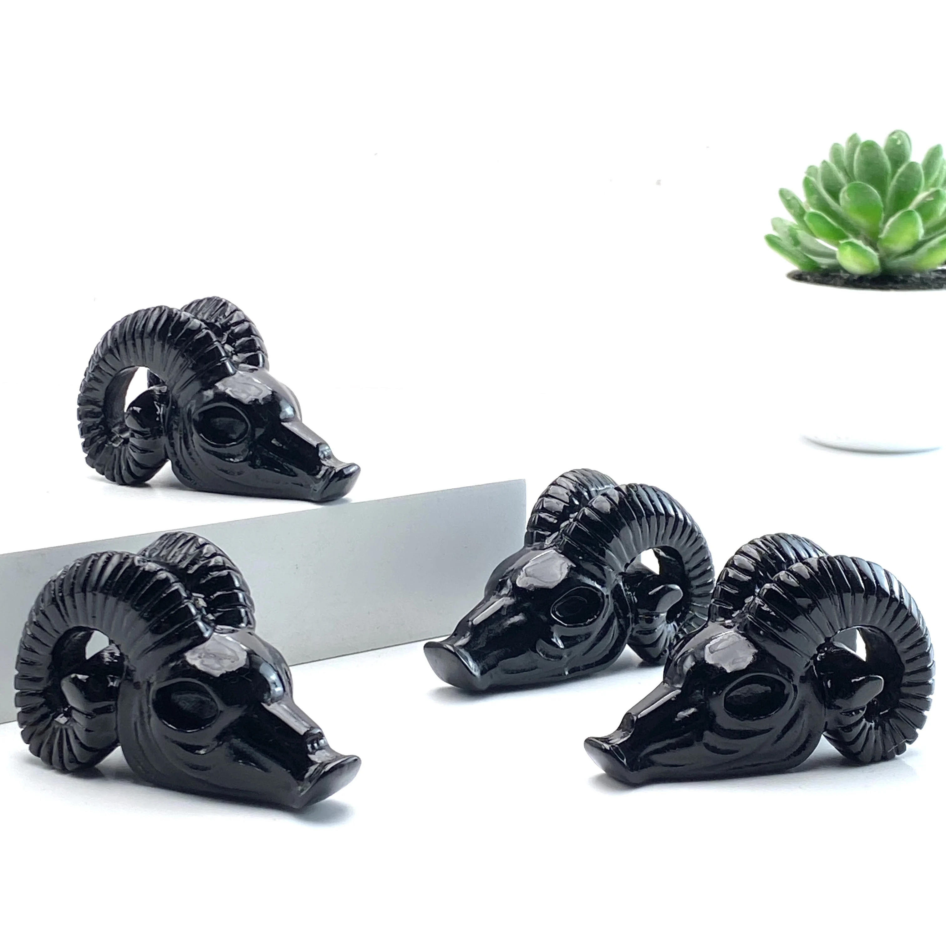 قطعة واحدة من نحت رأس الأغنام السج لديكور المنزل، مثالية لتزيين عيد الميلاد وعيد الفصح والهالوين ومهرجان التخرج