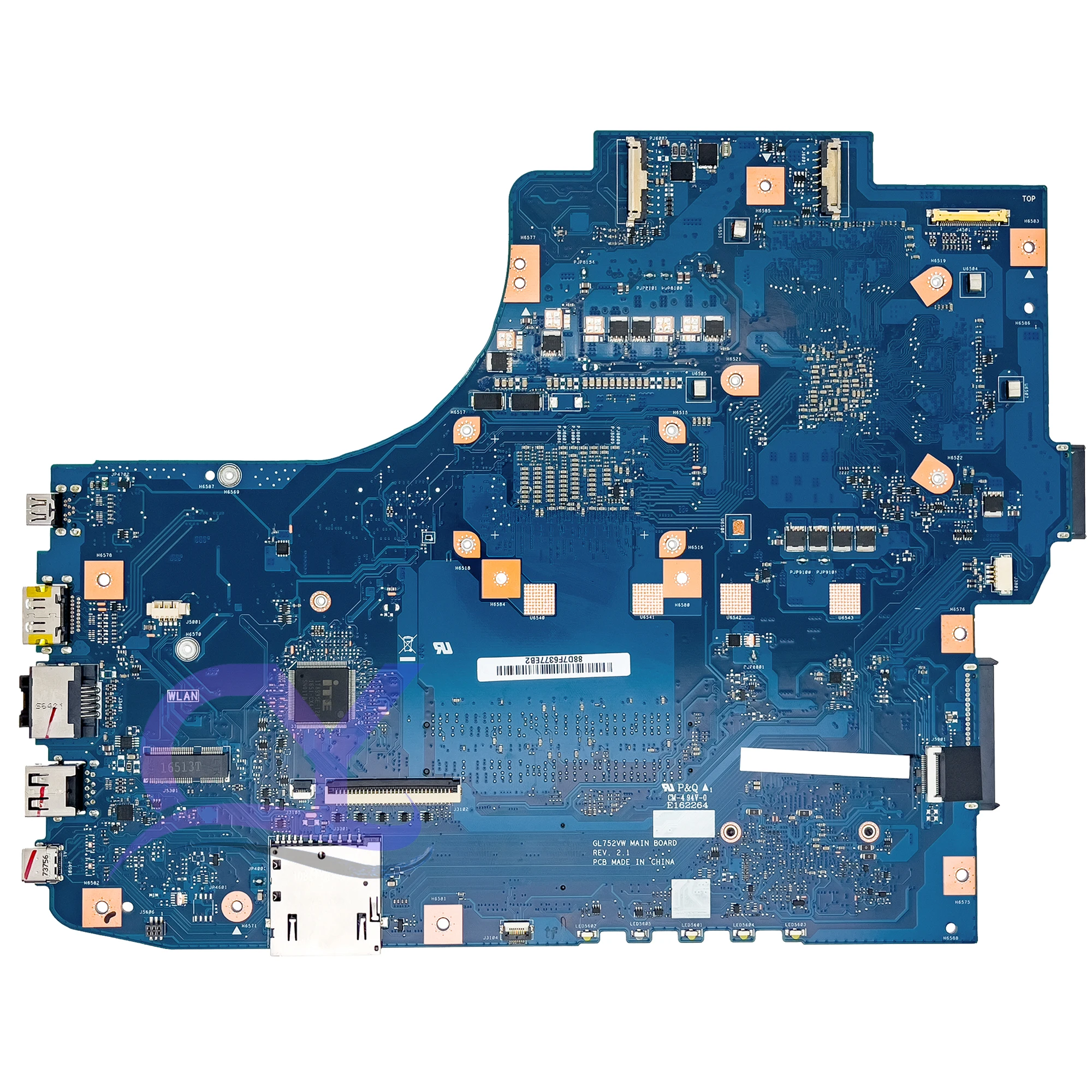 Imagem -03 - Placa-mãe Portátil para Asus Fx71 Pro Gl752v Gl752vl Mainboard w I76700hq I5-6300hq Gtx960m Gtx965m Placa Gráfica