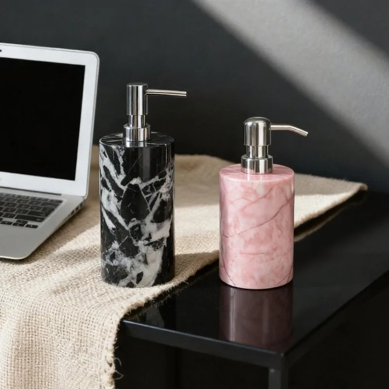 

Creative Irregular Marble Lotion Bottle Home Hand Sanitizer Shampoo Refill Bottle Bathroom Accessory Portable Soap Dispenser