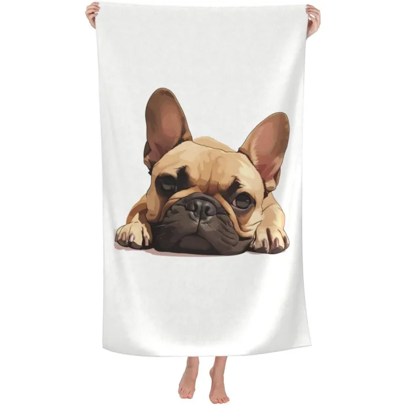 Newest Pink Floral Dachshund Sausage Dog Print Microfiber Beach Towel, Quick Dry Cute Pet Towel for Dog Lover Beach Trip