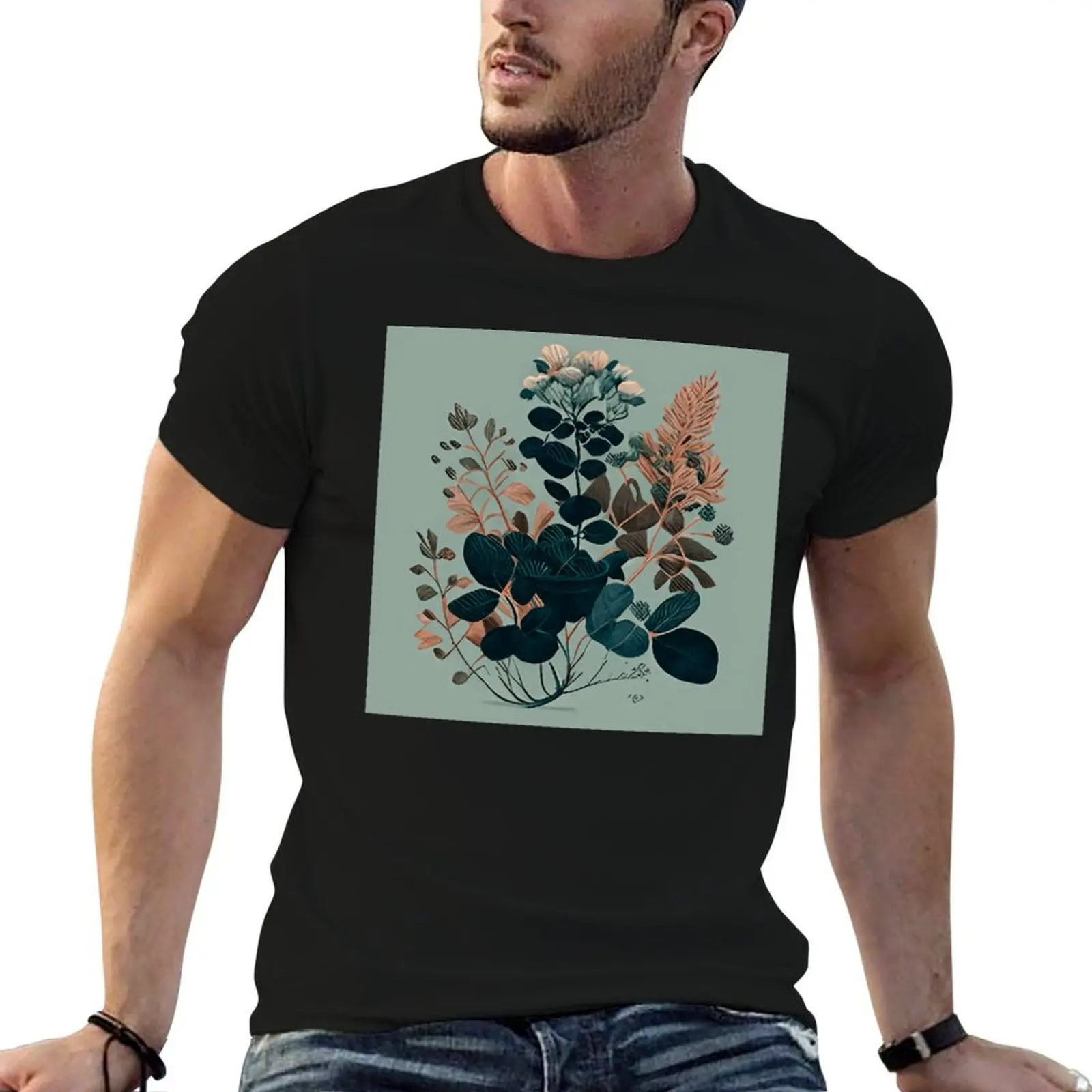 

Painted Plants #1 T-Shirt cotton t shirt pack cotton t shirts high quality anime t shirts for man T-shirt