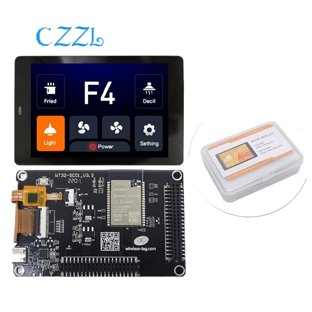 ESP32 Development Board - WT32-SC01 With 3.5In 320X480 Capacitive Multi-Touch LCD Screen Built-In Bluetooth Wifi