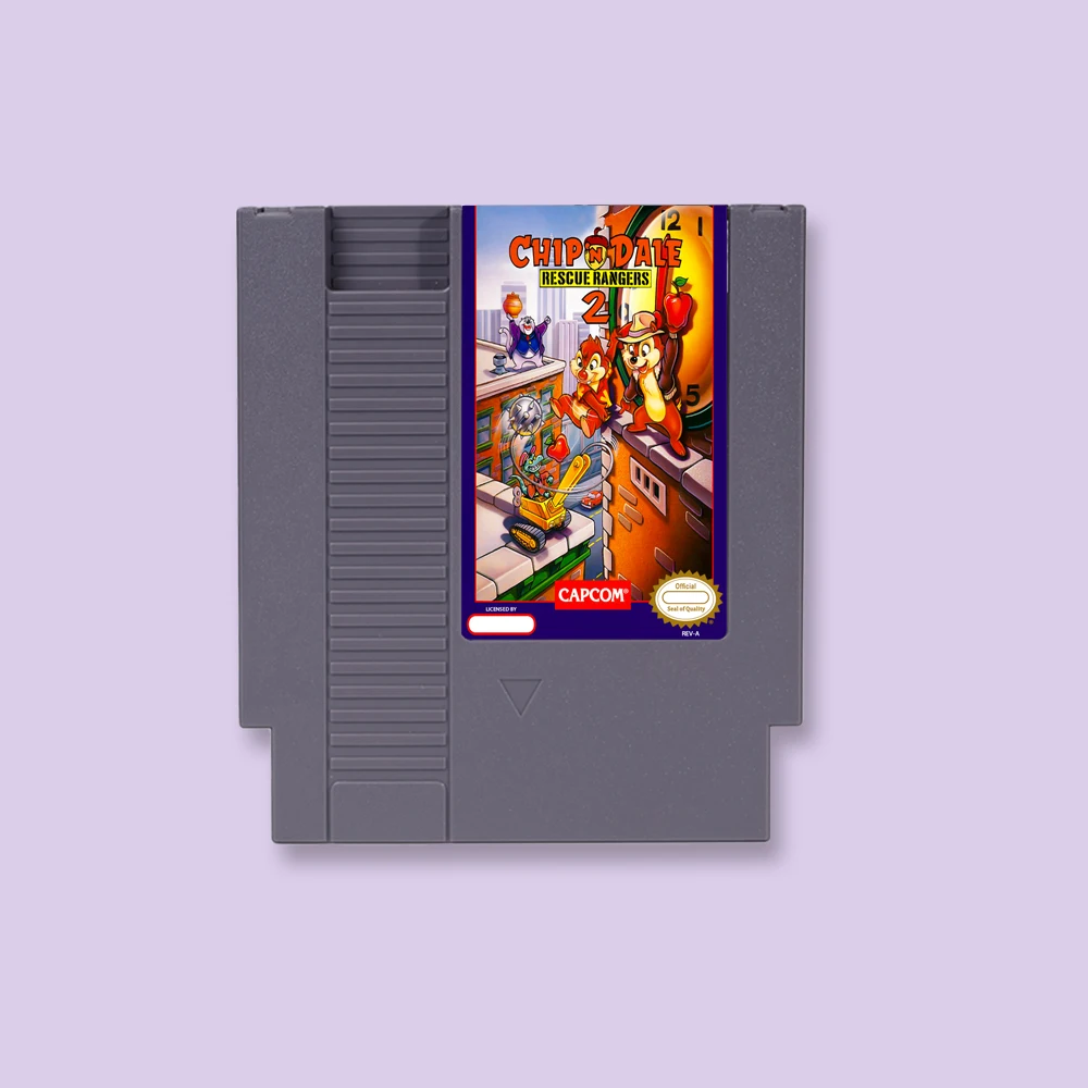 Chip 'n Dale Rescue Rangers 1 2 kartu Game aksi untuk NES 72 pin 8bit konsol Video Game Cartridge