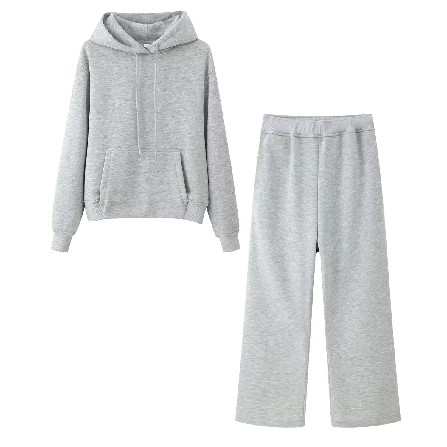 Tweedelige broekset Dames sweatshirt met ronde hals Winter Casual Mode Sport Hoodie met lange mouwen Slanke fluwelen broek met hoge taille