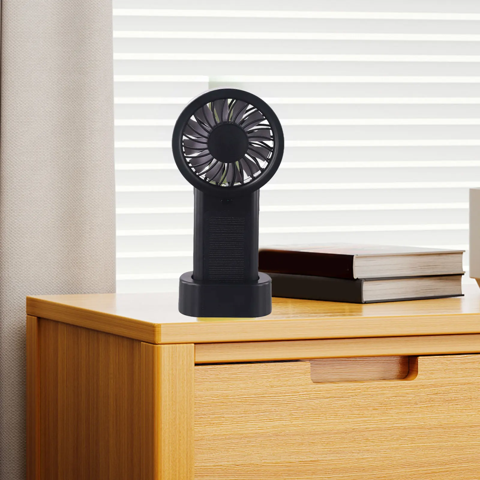 For Hiking For Beach Outings Solar Handheld Fan Outdoor Adventures Battery 3.7V 1200mAH Multi-function Handheld Fan