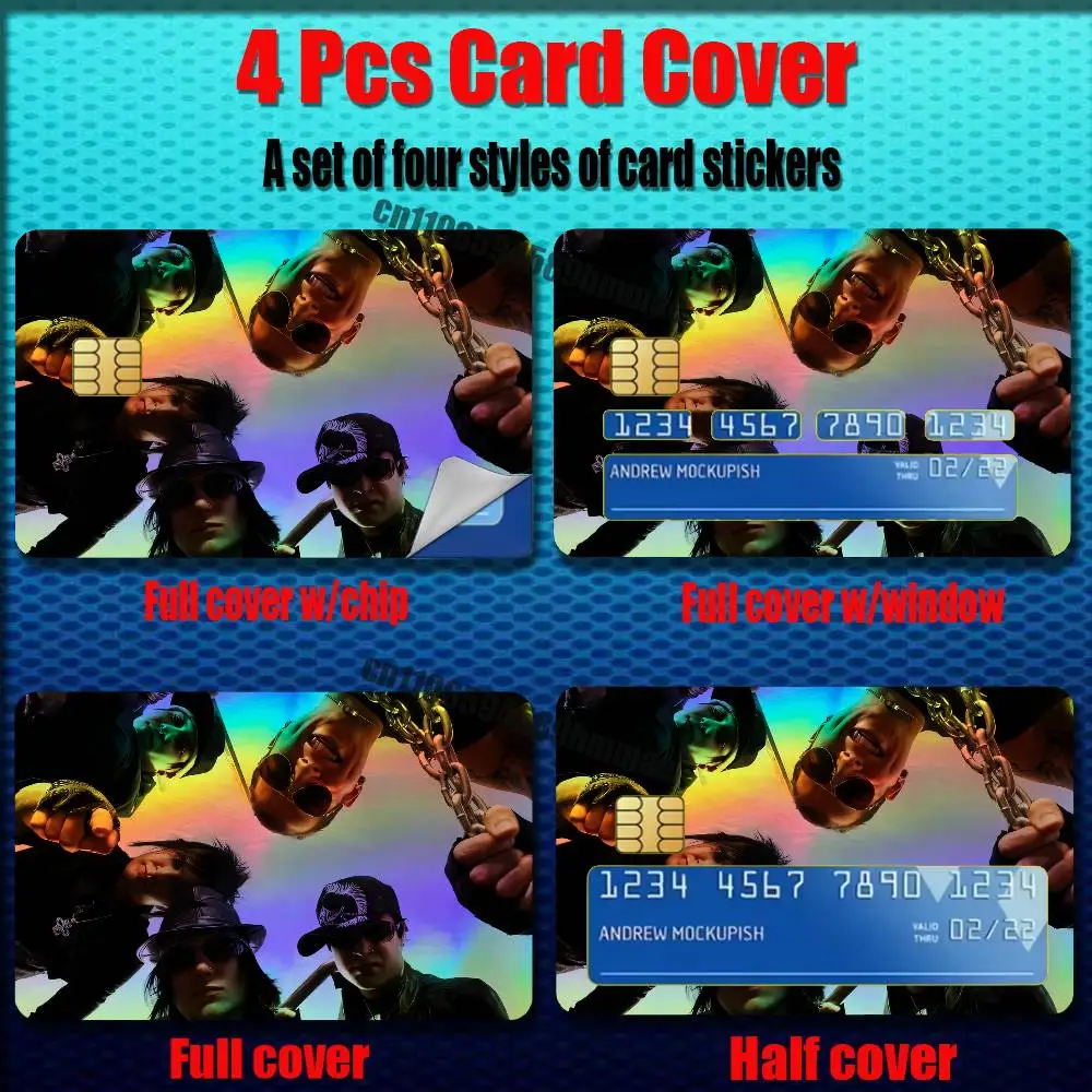 For Synyster Gates Avenged Sevenfold Credit Bank Sticker ID Access Card Cover Skin Rainbow Color Laser Stickers Film