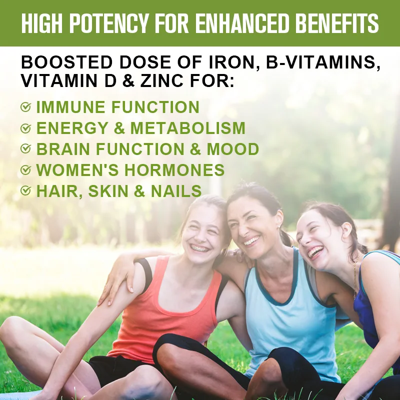 Multivitamin for Women. Biotin, Folic Acid and Vitamins. Natural ingredients