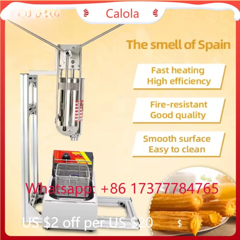 

Automatic Spanish Churrera Churro Maker Stainless Steel Integrated Fryer Commercial Snack Machine