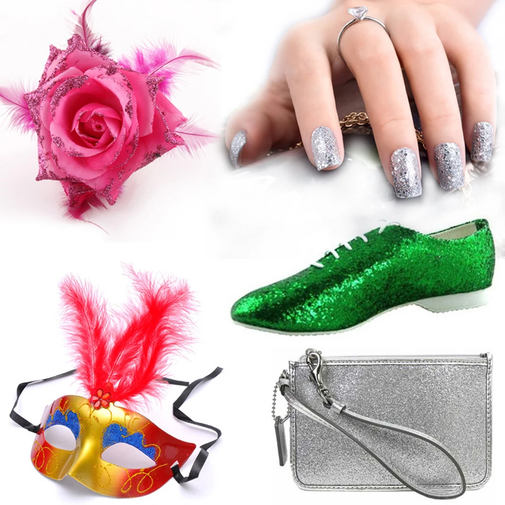 

12 Bottles DIY Shiny Powder Handmade Crafts Decorations Multi-function Glitter Pigment for Home School