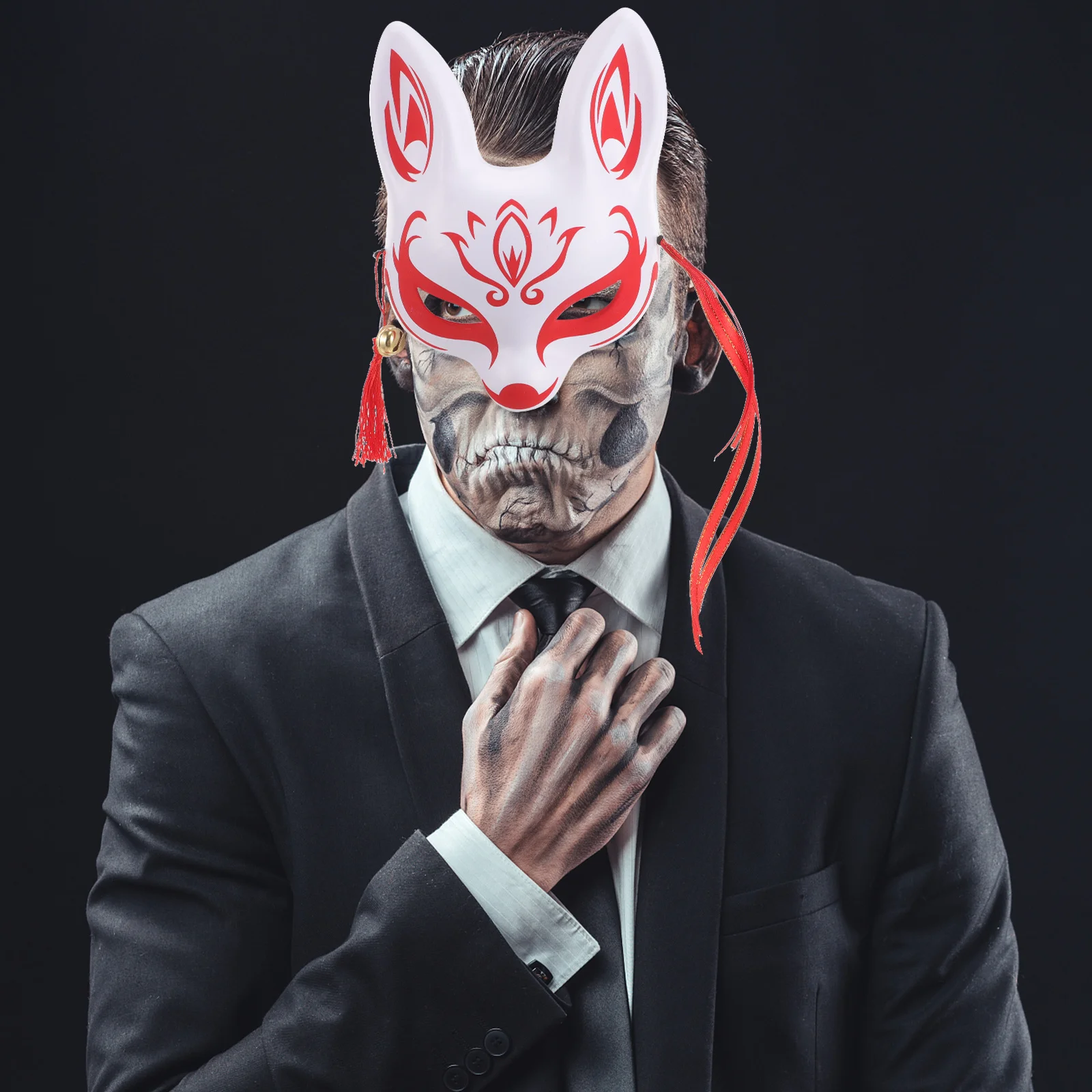 Cosplay Vos Masker Half Gezicht Decoratief Prachtige Kleur Opvallend Unieke Mode Sense Charm Party Festival Prestaties