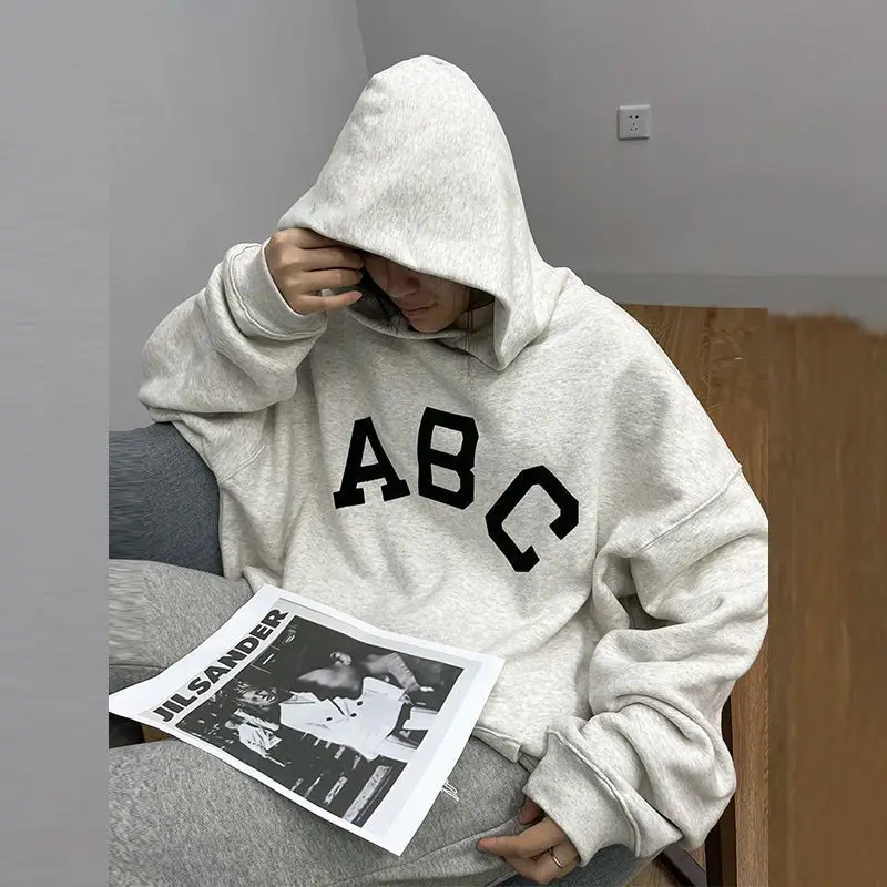 

2024 Autumn Winter New Trendy Brand Korean Hooded Sweatshirt High Street Fashion American Retro Y2K Men's Women's Jacket Tops