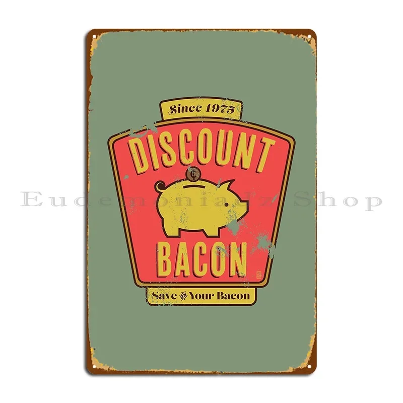 Discount Bacon Faded Glory Metal Plaque Poster Character Painting Custom Pub Club Tin Sign Poster