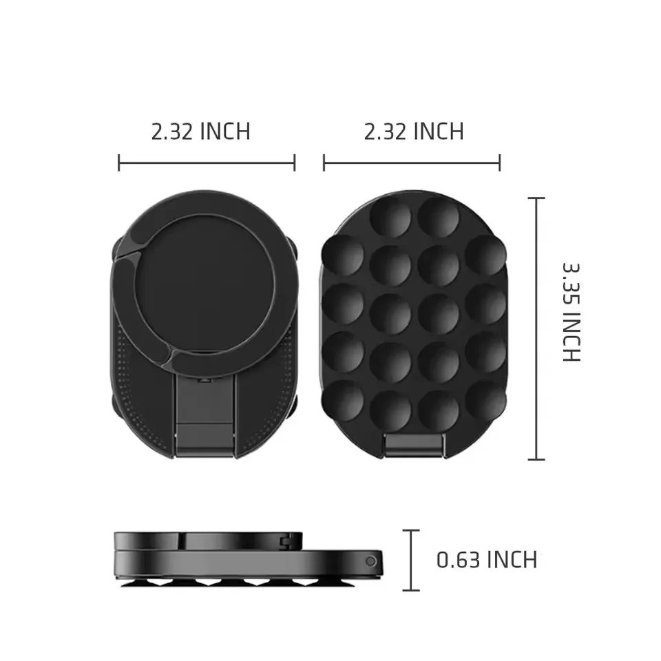 MA39 Magnetic Foldable Phone Stand Universal 360° Rotation Desktop Mobile Holder With Suction Cups At The Bottom view 5