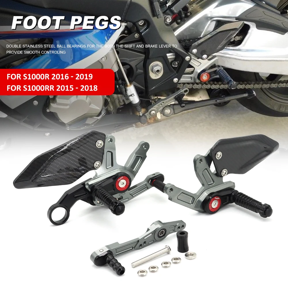 

Motorcycle Adjustment Rider Footrests Rearset Rear Footpeg Foot Rests New For BMW S1000RR 2015 - 2018 S1000R 2016 2017 2018 2019