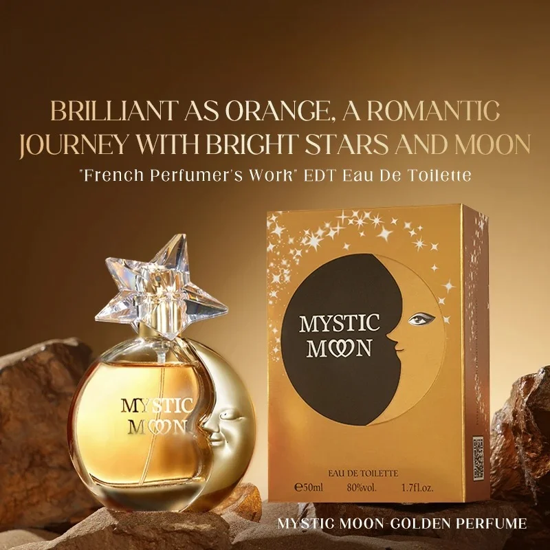 

Парфюм Golden Mystic Moon 50 мл, стойкий цветочно-фруктовый аромат, элегантный запах с нотами грейпфрута, сливы, жасмина, амбры и дуба