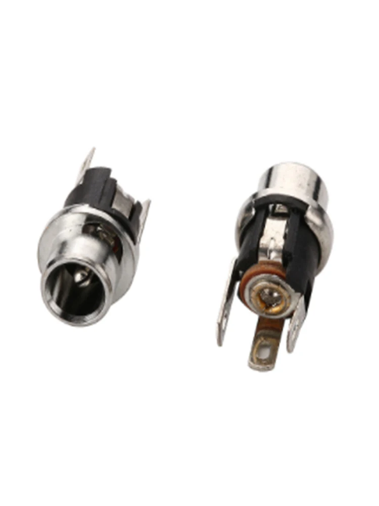 10Pcs 5.5-2.1MM 5.5 * 2.1 DC Socket With Nut DC Power Jack Socket Female Panel Mount Connector