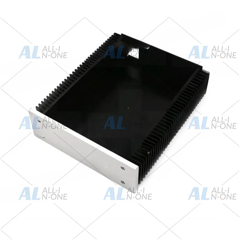 All-Aluminum DIY Audio Chassis Case  with Side Heat Sinks for Amplifier, DAC, Headphone Amp, Preamplifier