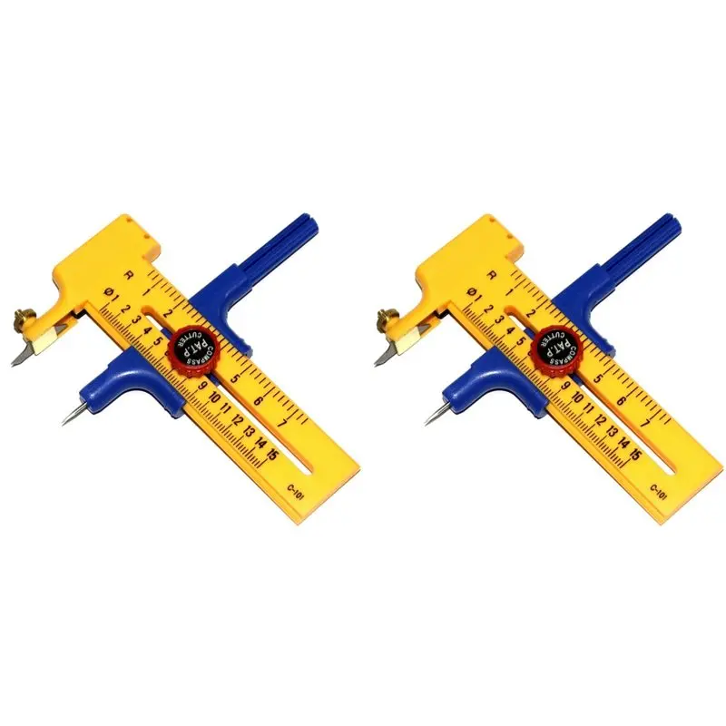 【VALUE MONEY】2X Bússola Círculo Cortador Ferramenta de Corte Circular Bússola Ajustável Cortador de Círculo Cortador de Círculo Circular