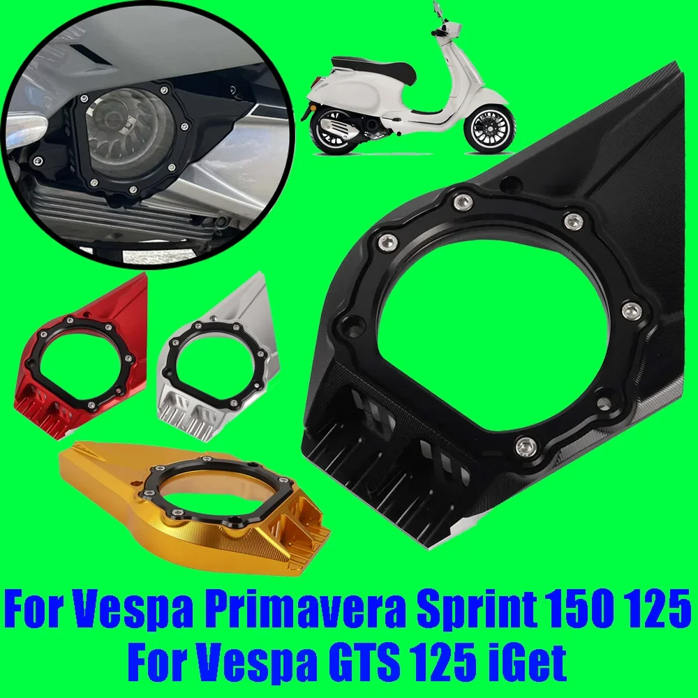 

Motorcycle Accessories Intake Transmission Chain Cover Guard Protector For Vespa Primavera Sprint 150 125 GTS 125 iget GTS125