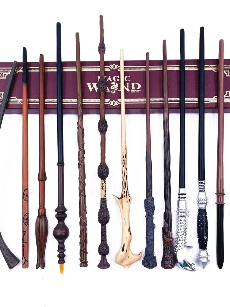 2026 Rodzajów Magicznych Różdżek z Metalowym Rdzeniem Malfoy Voldmort Hermione Ron Bellatrix McGonagall Magiczna Różdżka Pottera — 2