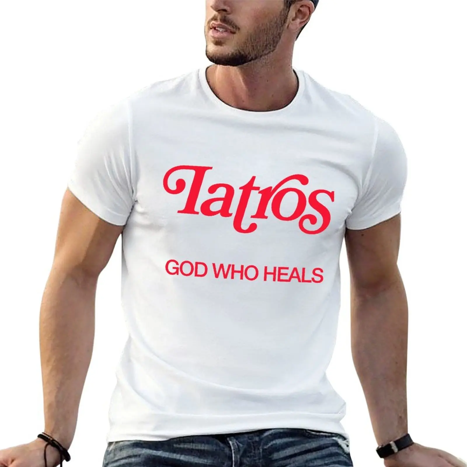 

Iatros: God who heals (Matthew 11:5) T-Shirt man t shirts high quality luxury brand t shirt for man 100 percent cotton T-Shirt
