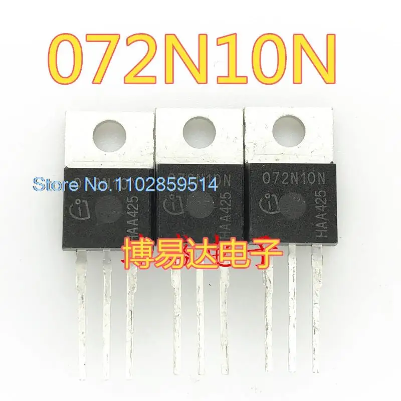 

10PCS/LOT 072N10N IPP072N10N3G TO-220 MOS 80A/100V