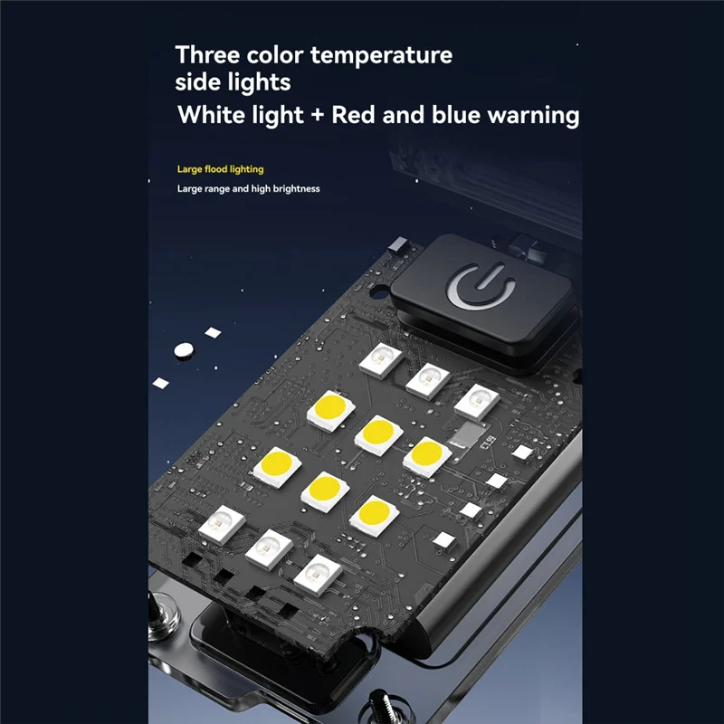 ABMO LED 懐中電灯ポータブルミニキーホルダーライトデュアル光源屋外キャンプ釣り多機能トーチ帽子クリップランプ