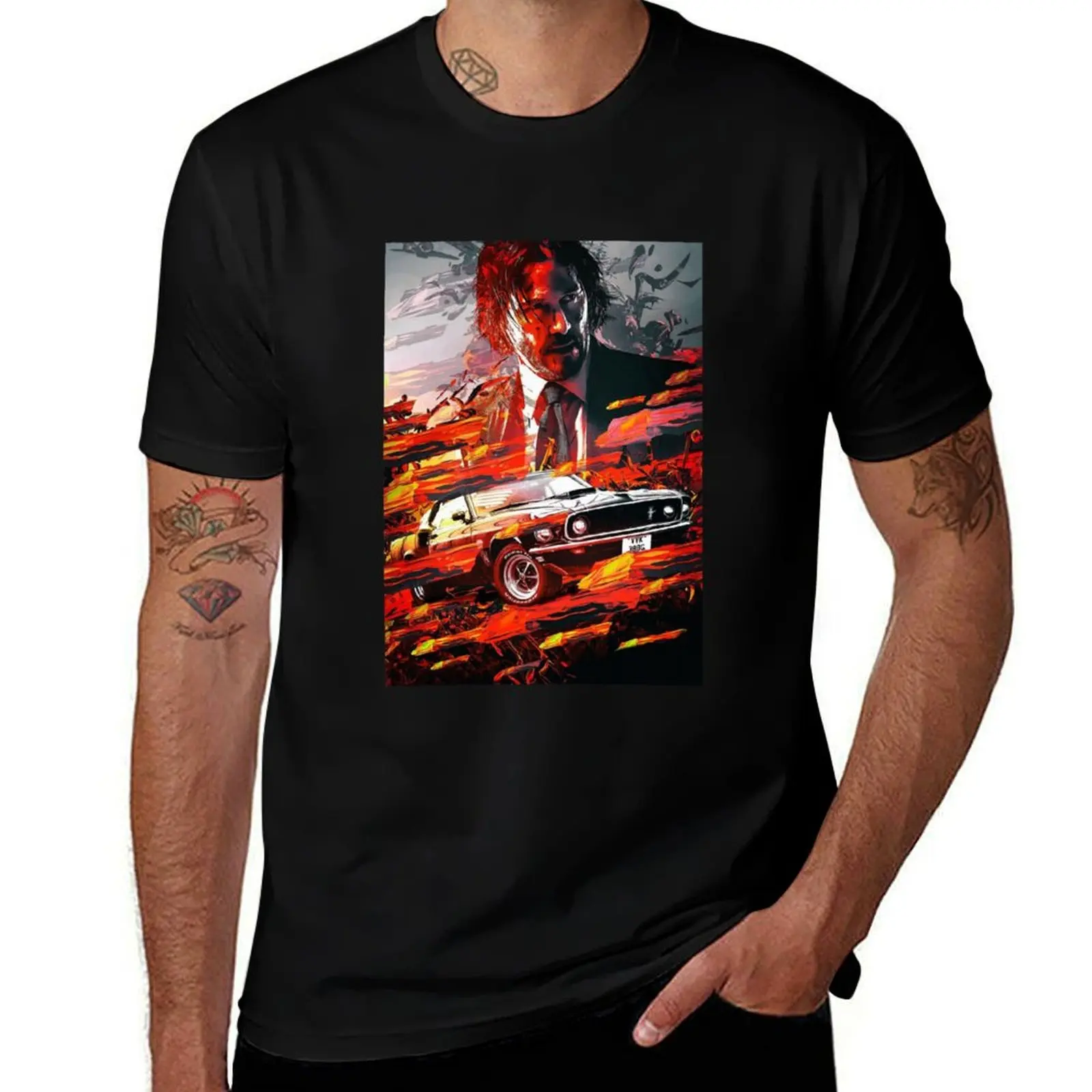 جون ويك ألتيماتوم تي شيرت قطن تي شيرت رجل تي شيرت مصمم رجل تي شيرت جودة عالية ماركة فاخرة تي شيرت