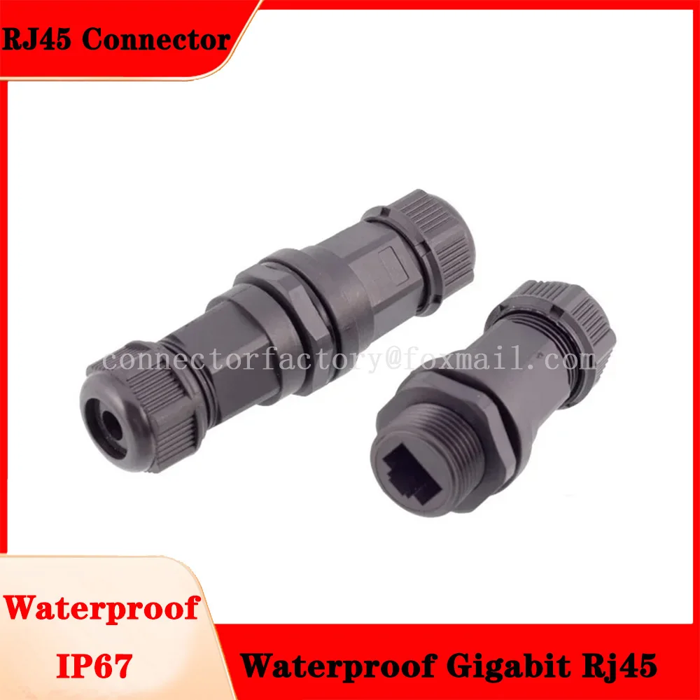 1Pcs 5Pcs 10Pcs Outdoor Waterproof Gigabit Rj45 Network Cable Straight-Through Cable Pair Connector Plug Connector Socket