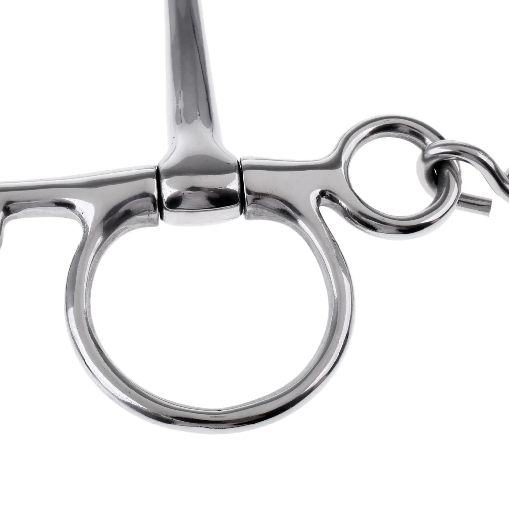 Bocado Pelham Ecuestre con Cadena de Curb, Bocado Resistente de Acero Inoxidable para Equipo y Arreos de Caballo