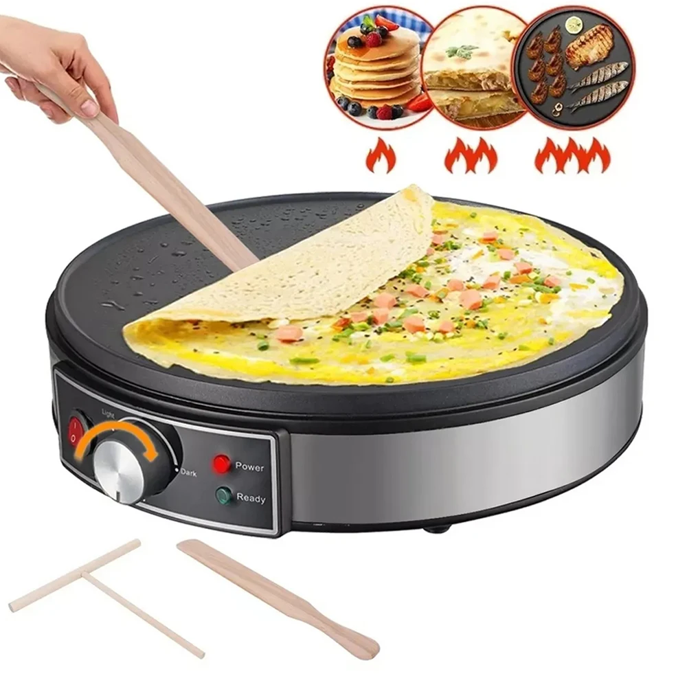 Electric Crepe Maker Machine Non-stick Pancake Machine Baking Pan Pie Cake Maker Nonstick Griddle Kitchen Cooking Tools