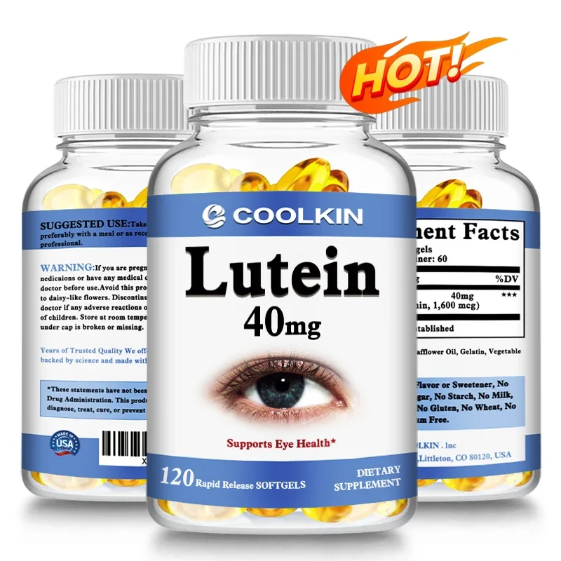 Lutein Supplement - Eye Protection Capsules with Antioxidant Properties To Relieve Eye Fatigue