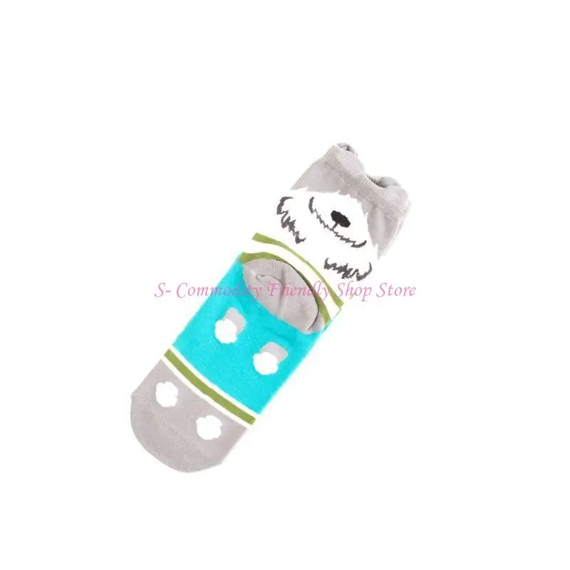 85AE Womens Animal dog cartoon Design Casual Cotton Socks Gifts for Women