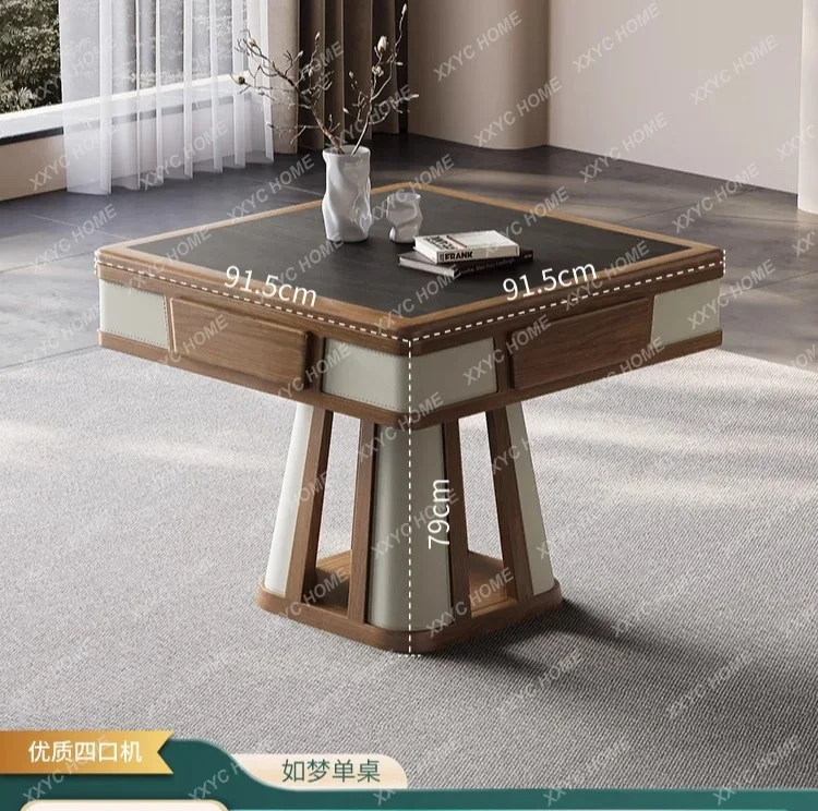

HRC mahjong machine Automatic household all-in-one machine Mahjong table Dual-purpose solid wood multi-function mute