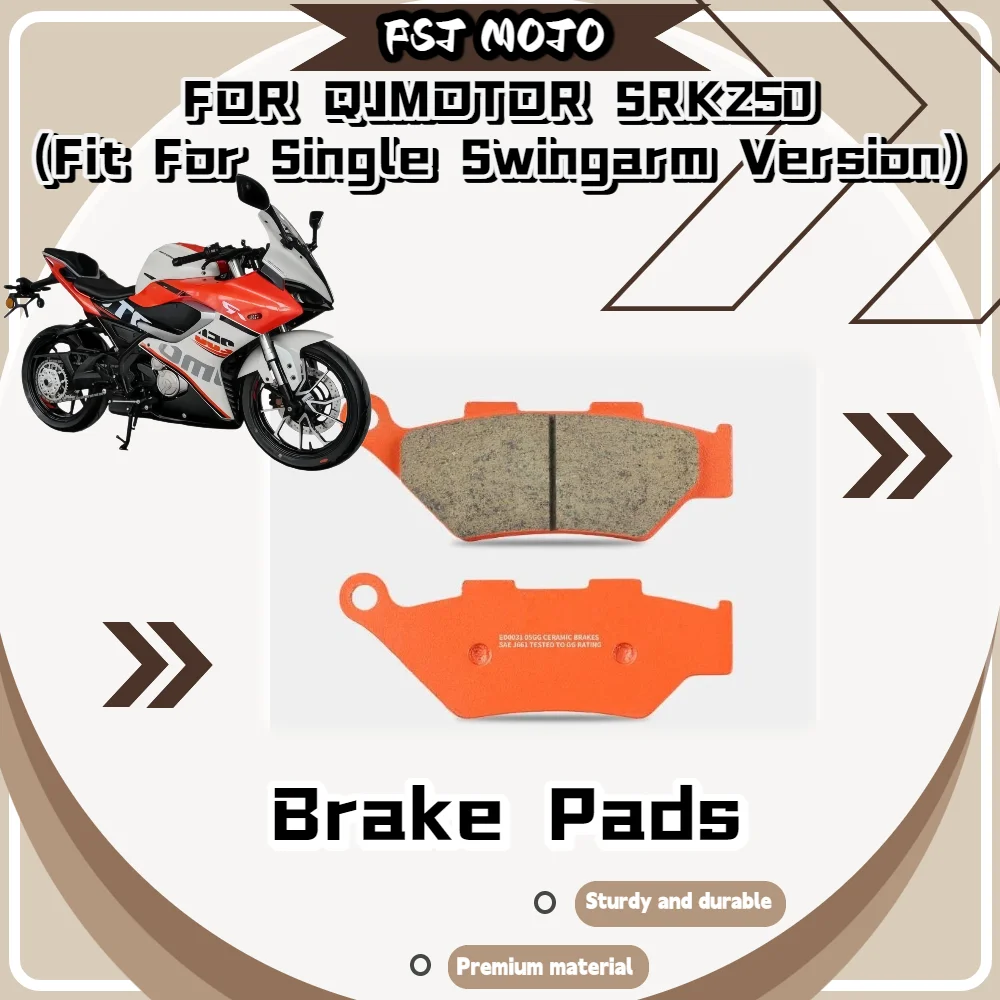 For QJMOTOR SRK250 Ceramic Super Alloy Brake Pads Powerful Braking Short Stop Distance High Performance Mod Parts