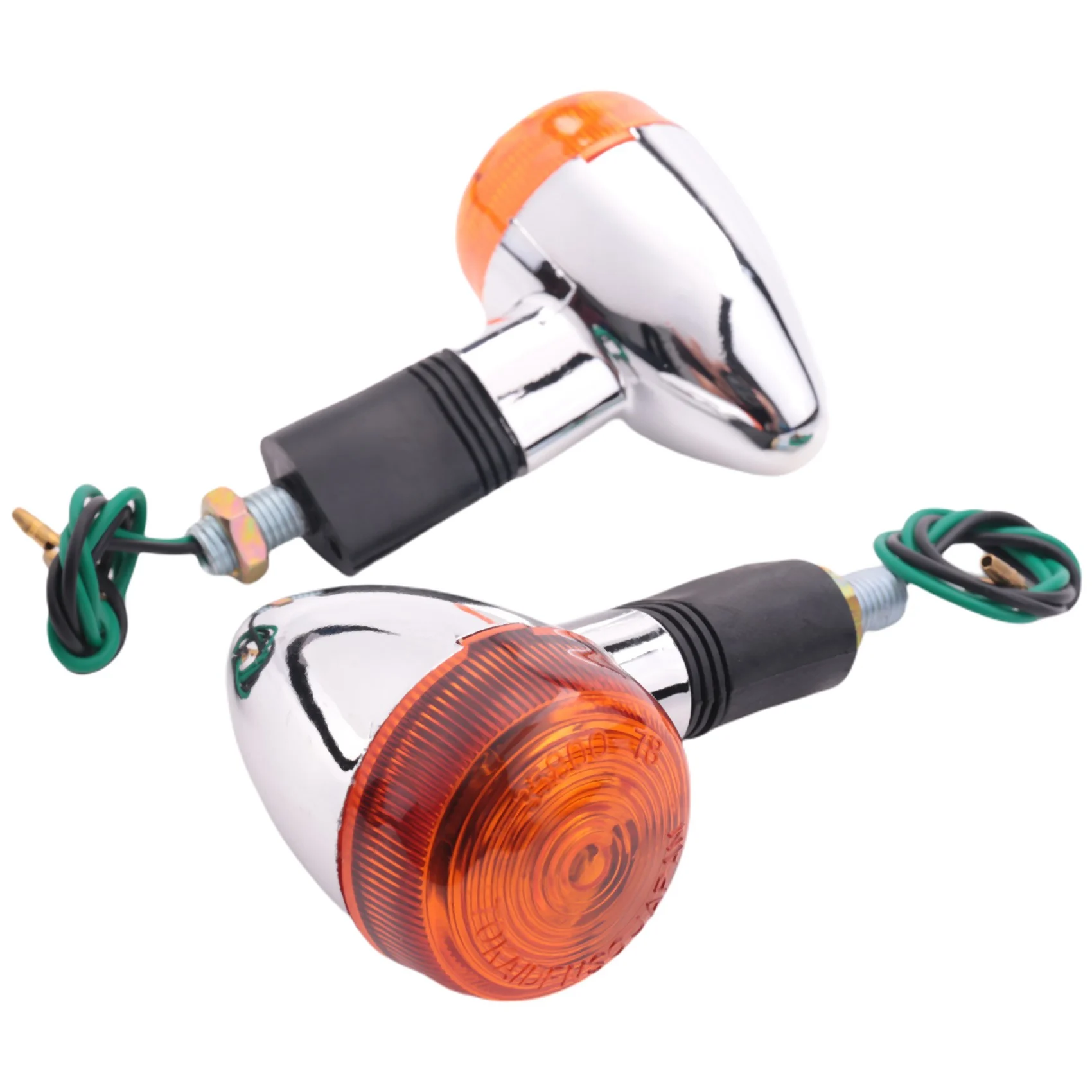 Authentic Motorcycle Turn Signals Bullet-Front Rear Lights For Honda Kawasaki Motorcycle Street Standard Custom Bi