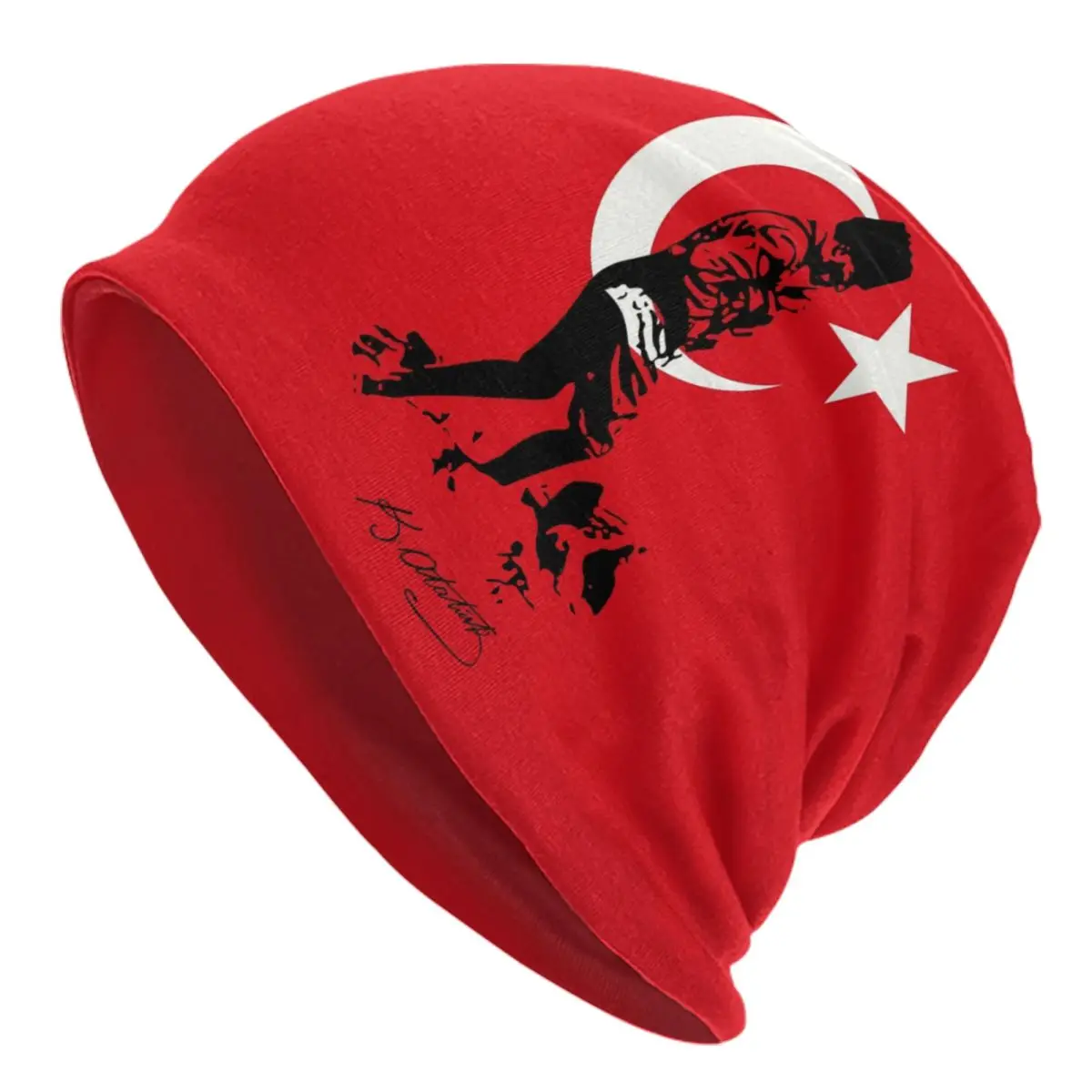 Gorro de punto con bandera turca, gorros Unisex, gorro cálido, gorro de Hip Hop, gorros de invierno, gorros de pavo, Mustafa, Kemal, Ataturk