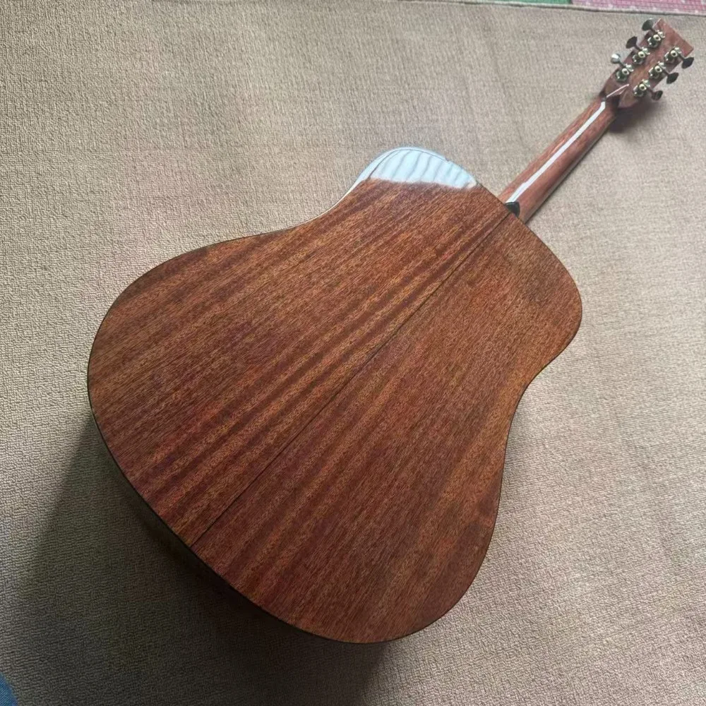 41 Inch Natural Wood D18 Acoustic Guitar, Rosewood Fretboard, Mahogany Back/side, Half Closed Tuning Peg