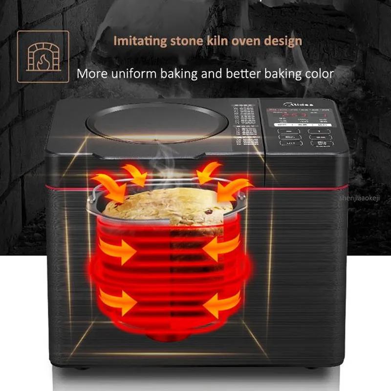 TLS2010 ماكينة الخبز المنزلية التلقائي متعددة الوظائف نشر والعجين الخبز ماكينة صنع الكعك محمصة