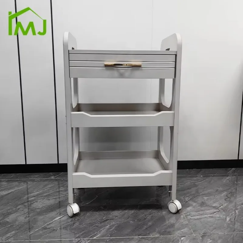 Immagine 3: Carrello Porta Attrezzi Multifunzione per Salone di Bellezza e Barbiere, Carrello per Manicure e Parrucchiere