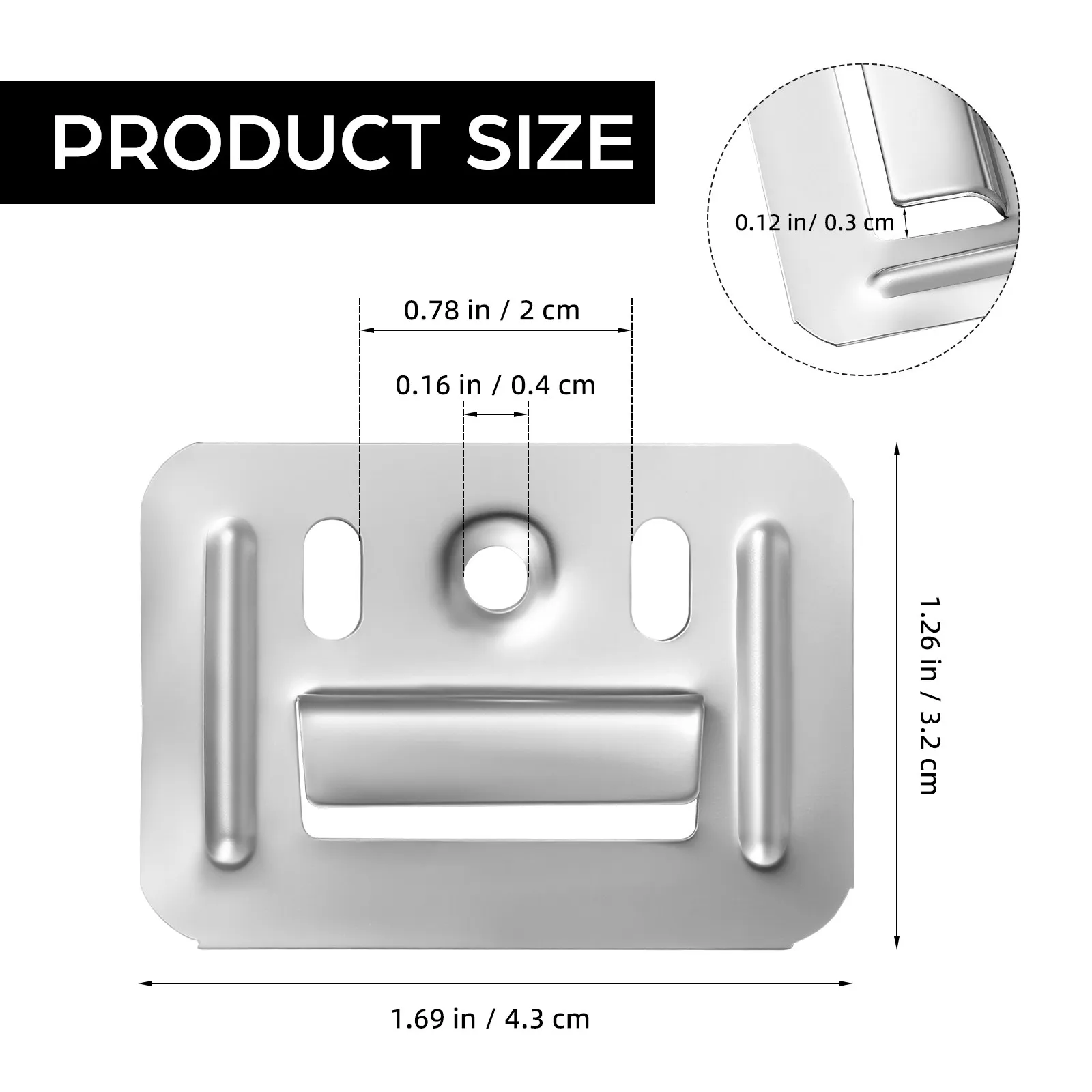 100Pcs Stainless Steel Wall Panel Clamp Replacement Buckle for Integrated Bamboo Wood Panel Fixing Furniture Hardware