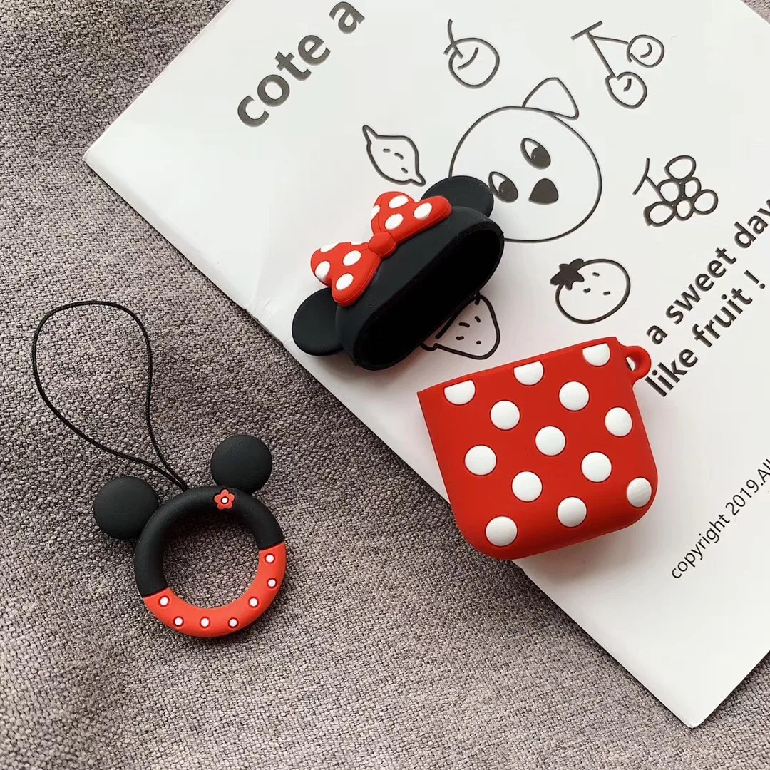 Disney Cute Cartoon Mickey Minnie AirPods Pro Protective Case Apple 1/2/3 Generation Wireless Bluetooth Headphone Case Soft