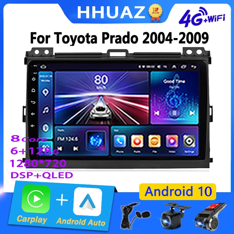 

Android Auto Car Radio Carplay for Toyota Land Cruiser Prado 120 LC120 2003-2009 Carplay Multimidia Player DVD