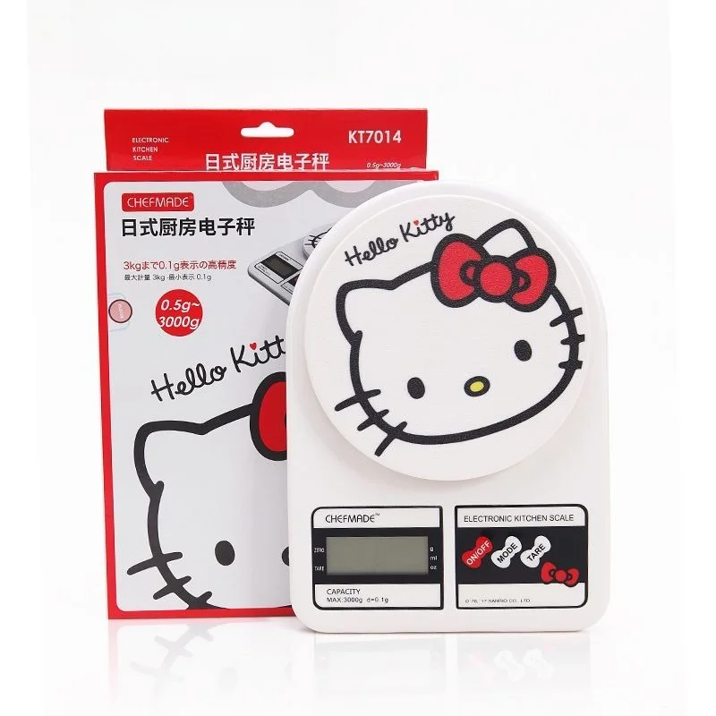 Anime Sanrio Hello Kitty Digital Kitchen Scale 0.1g High Precision Food Weighing Scale For Home Baking Cooking Pastry Making New