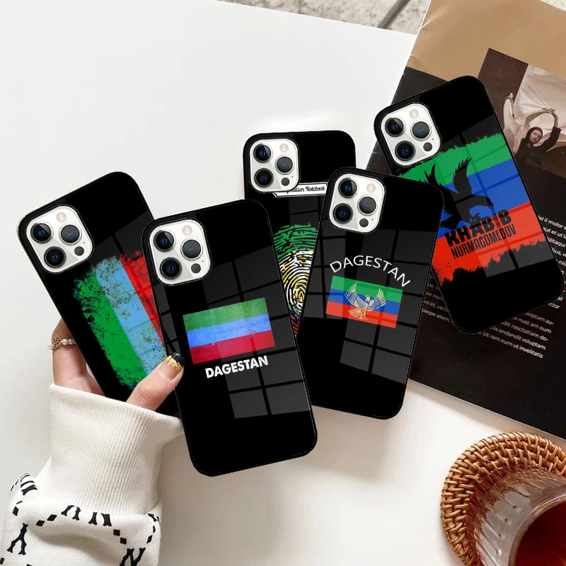 Dagestan Flag Coat Of Arms Phone Case Magnetic for iPhone 15 16 14 13 Pro Max 11 12 Mini Magsafe Wireless Charging Cover