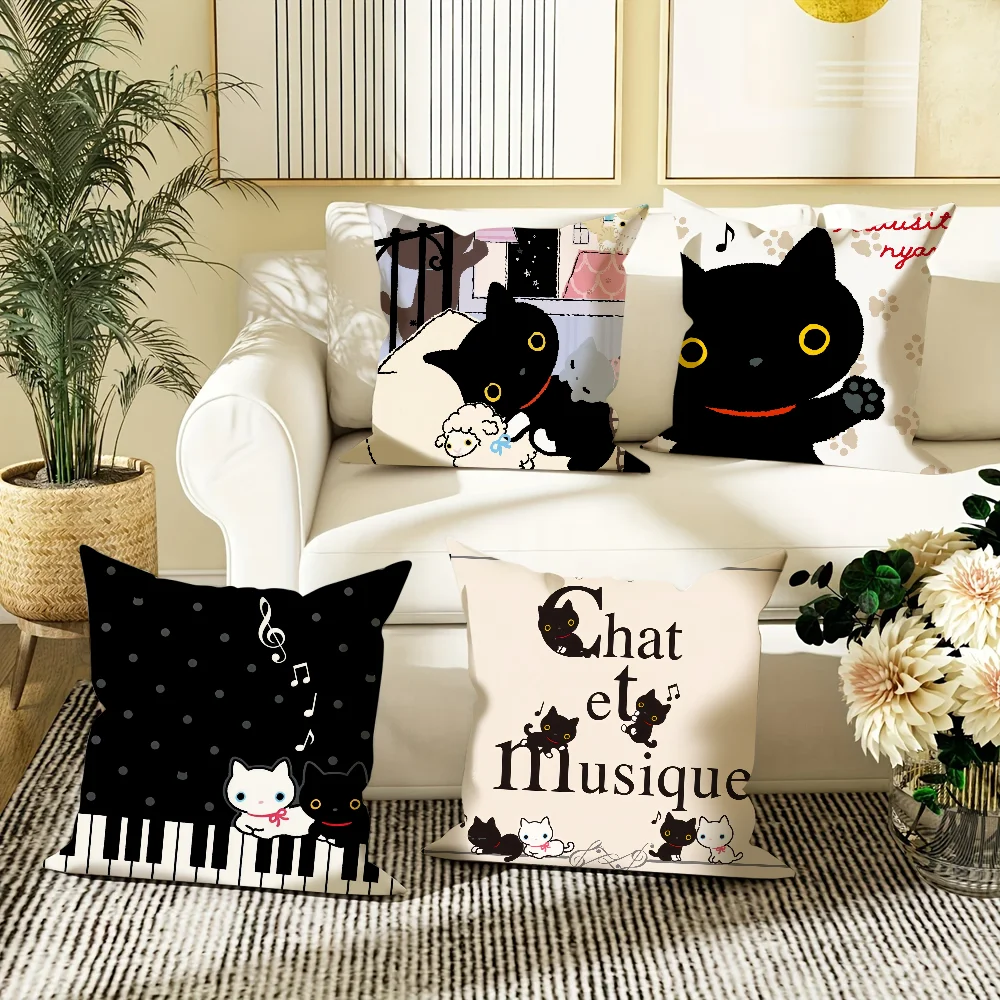Cute Cartoon K-kutusita N-nyanko Pillow Case Cover Square Sofa with for pattern comfortable cushionsuitable of room