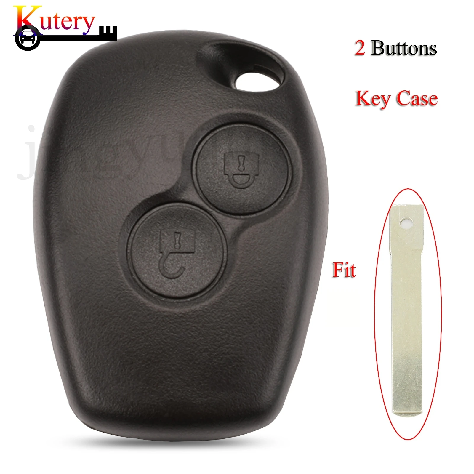 

jingyuqin Remote Car Key Case For Renault Megane Modus Espace Laguna Duster Logan DACIA Sandero Fluence 2 Buttons Key Shell Fob